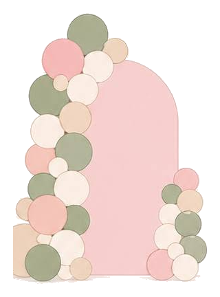 Single Backdrop w/ Garland balloon backdrop setup